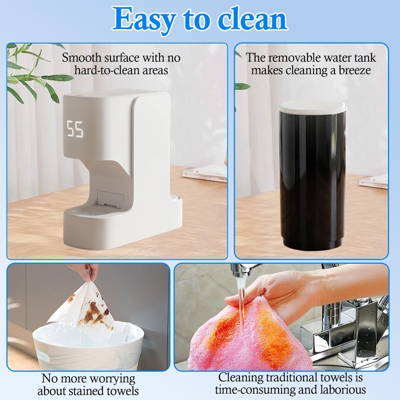 Hot Towel Warmer Machine, 5-Second Instant Heating to 55°C (131°F),
