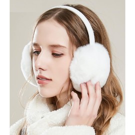 Ear Warmer,Ear Muffs For Women Girls,Fluffy Fleece Fabric Ear Cover Thermal Earmuffs Winter Unisex Classic Earmuffs Ear Warmer Accessory Outdoor White