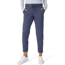 G Gradual G Gradual Women's Pants with Deep Pockets 7/8 Stretch Sweatpants for Women Athletic, Golf, Lounge, Work (Dusty Blue, X-Small)