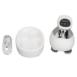 Electronic Scalp Head Massager 4 Claws 6 Modes IPX7 Waterproof Red LED Light Vibration Hair Massager