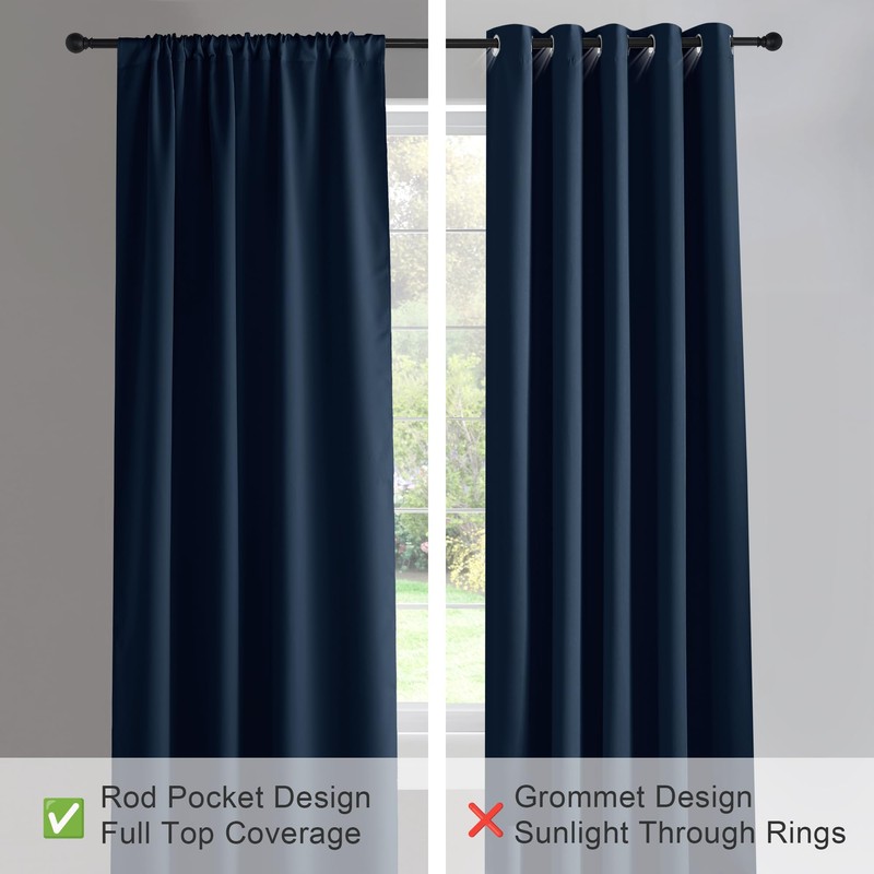 PONY DANCE Blackout Curtains for Bedroom 90 inches Long 2