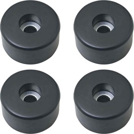 WHYHKJ 4PCS Air Compressor Feet Anti-Vibration Feet Vibration Isolating Rubber Bumper Generator Pressure Washer Rubber Mat for Computer Desk Feet Radio Equipment Black
