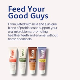 fygg Pasta de dientes con nanohidroxiapatita y prebióticos Fygg - Pasta de dientes sin flúor ni SLS con hidroxiapatita - Pasta de dientes nHA para die