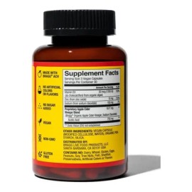 Bragg Cáp De Vinagre De Sidra Vitamina D3 Y Zinc 750mg 90cap