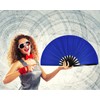 STHUAHE Large Rave Folding Hand Fan Clap Fan Popping Fans