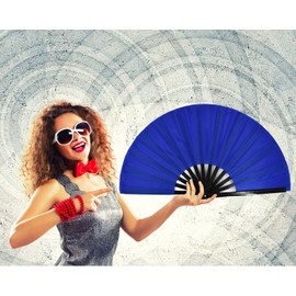 STHUAHE Large Rave Folding Hand Fan Clap Fan Popping Fans for Line Dancing, Big Foldable Clacking Fans for Boots On The Ground Dance Festival, Dancing, Performance