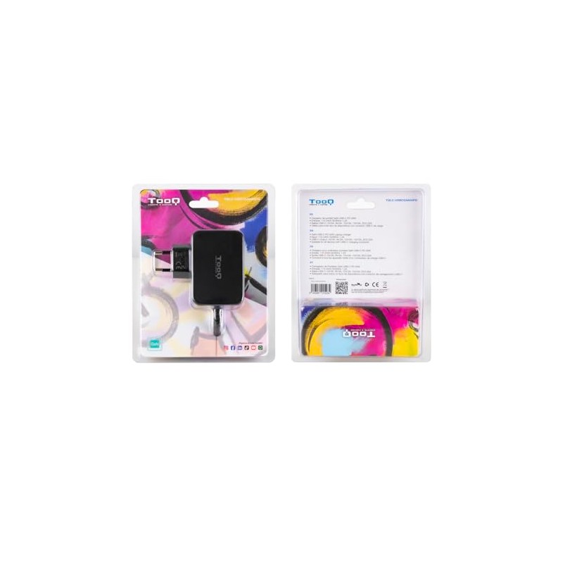 TOOQ TQLC-USBCGAN45PD Laptop Charger GAN USB-C PD 45W Black