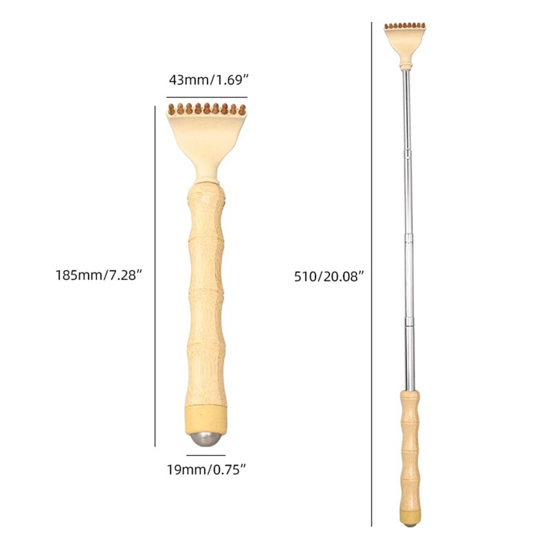 MUXIANG Bamboo Back Scratcher for Easy to Reach Itch Point