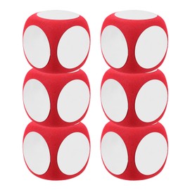 ibasenice Pack of 6 Dry Wipe Dice Foam Writeable Wipe Clean Dice Empty Dice Game for DIY Game Teaching Learning Tool Classroom Supplies 6 cm