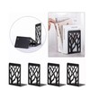 2 Pairs Tree Design Book End Iron Retro Black Decorative