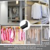 Tandefio 2 Sets Black Oval Closet Rod Kit 92 Inch