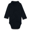 ROMPERINBOX Solid Black Baby Turtleneck Bodysuit Long Sleeve Outfits (Black,12-18