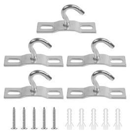 Sarini Pack of 5 Ceiling Hooks 70 mm with Screws - Support Hooks for Suspended Ceiling Fans, Lights, Flower Baskets and Decorative Holders