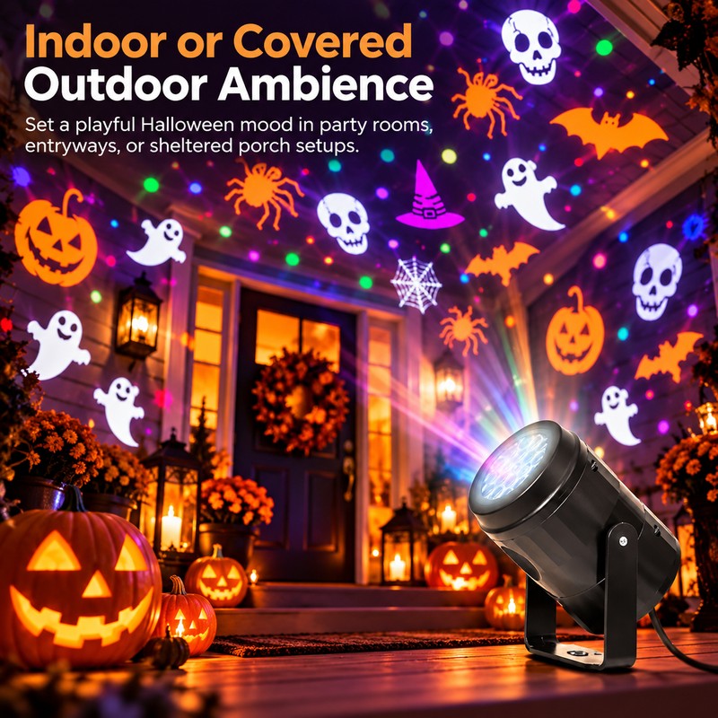 USB Rotating Holiday Projector Light for Festive Decor – LED