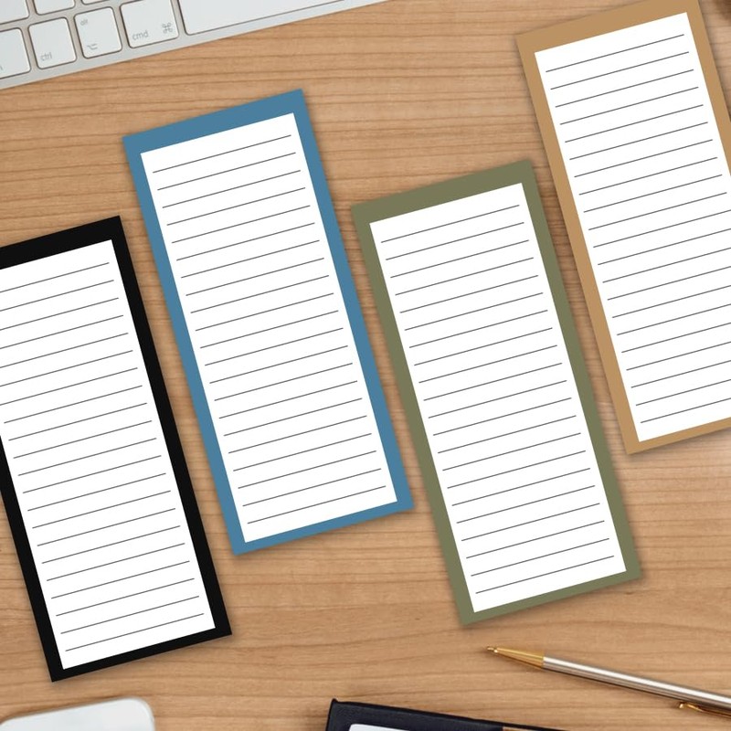 FLIPPED 8 Pack Magnetic Notepads for Refrigerator，Notepads Grocery List Magnet