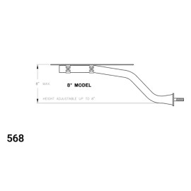 Merritt E-Z Mount 8 Inch Black Fender Bracket