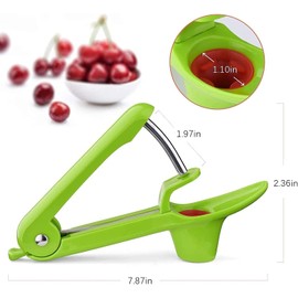 zukent Cherry Pitter Cherry Pip Remover Cherry Stoner Olive Pitter Remover Olive Pitter Remover with Stainless Steel Rod Good Grips Handle for Cheeries, Grapes, Cranberries, Jujubes