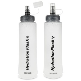Luthando Foldable Water Bottle, Pack of 2, 500 ml Soft Flask, Ultralight Leak-proof Sports Bottle, BPA-Free Water Bottle for Camping, Outdoor, Hiking, Running, Marathon