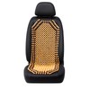 Road Comforts Wood Beaded Seat Cover Back Massage Cushion for Stress Free - Keeps Back from Getting Sweaty While Driving 1PC (Beige)