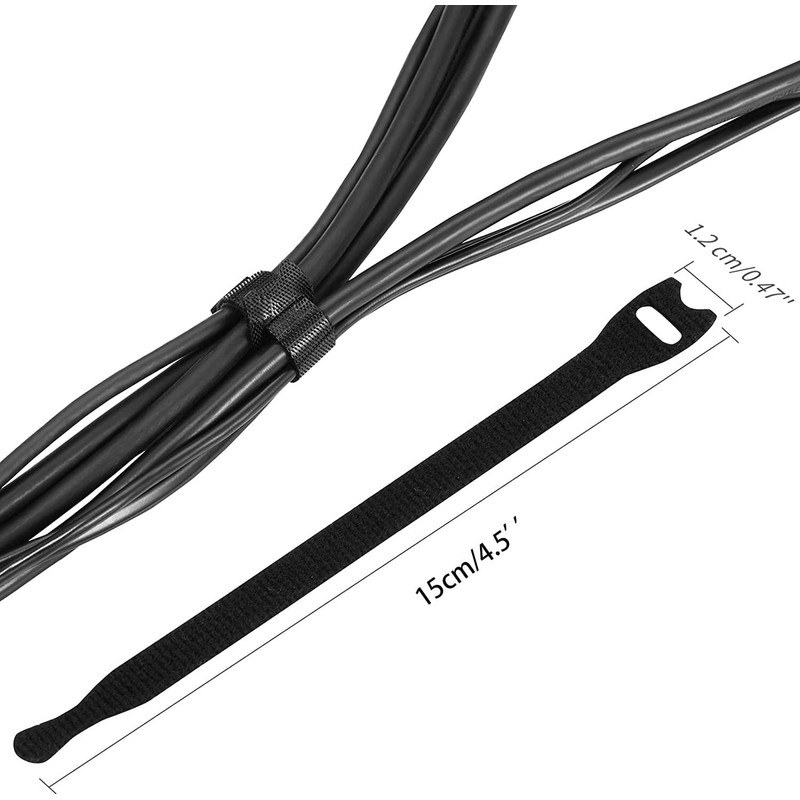 JBWKWELM 50PC Cable Ties Reusable - Cable Straps Multi-Purpose Tie