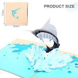 scicent Birthday Cards Unique 3D Pop Up Happy Birthday Greeting Card Son Birthday Card Beach Thank You Cards Animal Popup Card 3d Greeting Cards for Daughter Son Friends with Envelope and Card - 32714