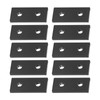 10PCS Flat Tie Plate Aluminum Alloy 2 Holes Rustproof Anti