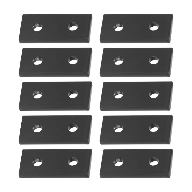 10PCS Flat Tie Plate Aluminum Alloy 2 Holes Rustproof Anti