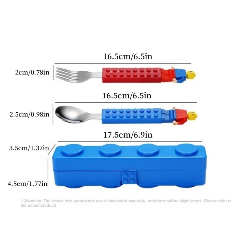 Bright Colourful Snack & Stack Fork & Spoon Cutlery Set