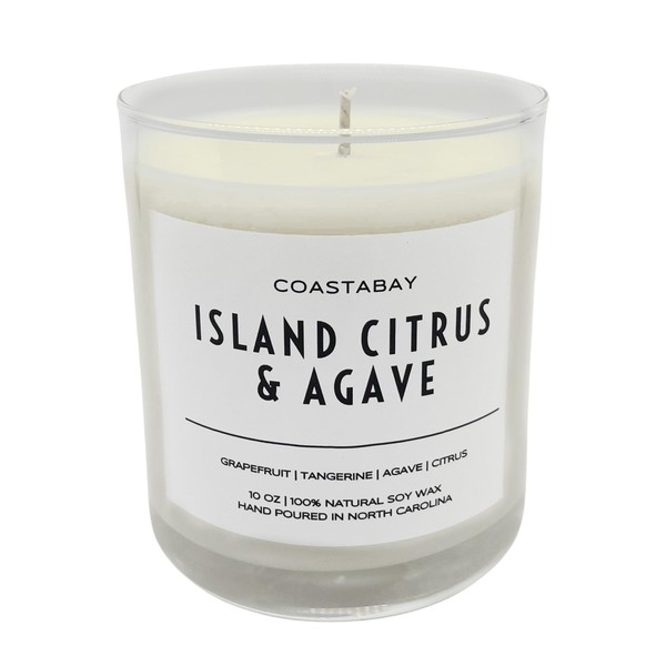 CoastaBay Island Citrus & Agave Soy Candle | Luxury Tropical