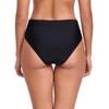 Ocean Blues Women's Black Twist Bikini Bottom Ruched Bathing Suit
