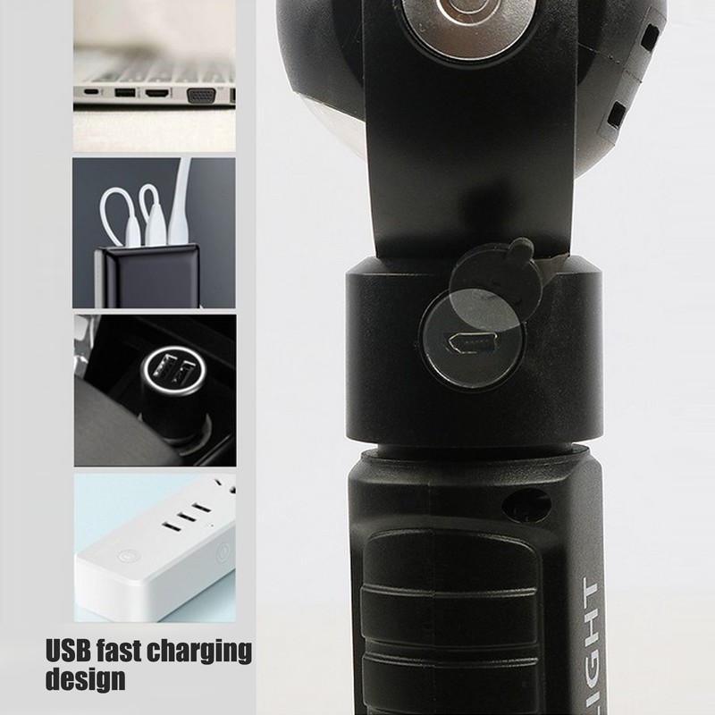 Magnetic Work Light Emergency LED Rotation Rechargeable Lamp Industrial Supplies