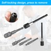 3 Impact Socket Adapter Set & 1/4 Hex Extension Bar,