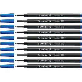 Schneider Topliner 970 Fineliner-Mine (passend für Topliner 911, 0,4 mm) 10er Packung blau