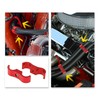 X AUTOHAUX 4pcs Red AN6 14mm Hose Separator Clamp Adapter