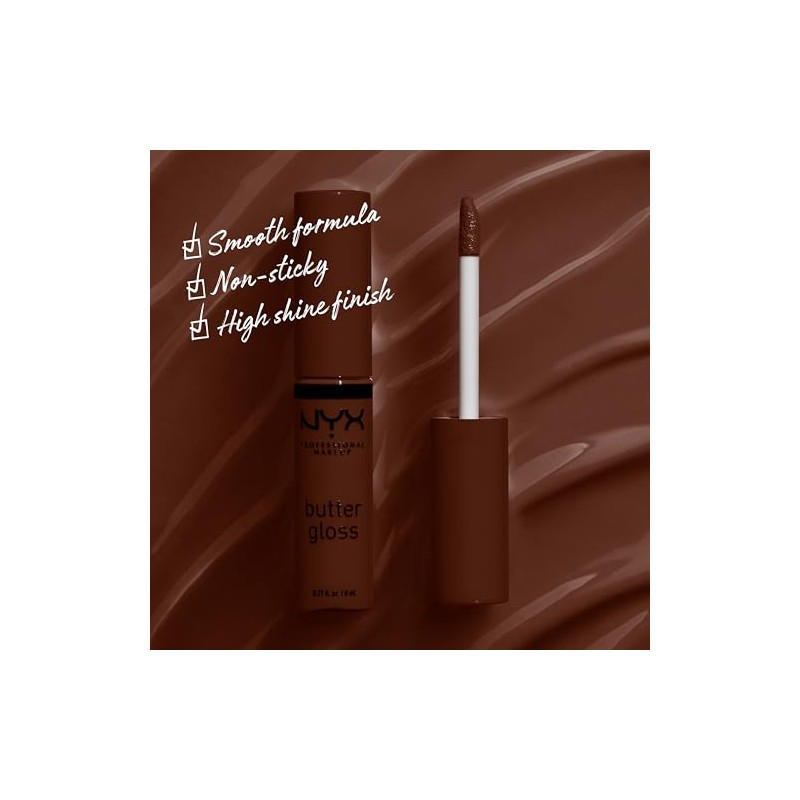NYX Professional Makeup Butter Gloss, Lip Gloss, Shade: Lava Cake