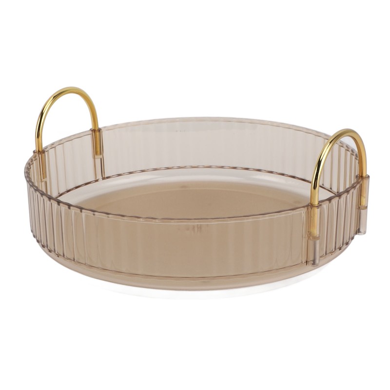 Round Storage Tray 360 Degree Rotating Waterproof Clear Desktop Organizer