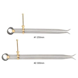 Spring Caliper,Spring Compass Measuring Tool,Carbon Steel Brass Flat Leg Inside Spring Caliper Fine Ground Spring Divider for Mechanical Marking and LeatherMaking Fields (250mm)
