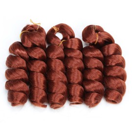 Goddess Bob Braiding French Loose Curl Crochet Hair 12inch length 3bundles 240gram Short Boho Curly Box Braids Knotless Braids Crochet Hair Extensions (350#)