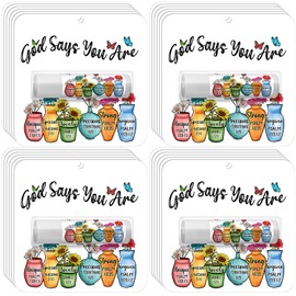 Sacubee 25 Pack Christian Religious Gifts Bulk Bible Verse Lip Balms 5 Flavor for Women Men Christian Religious Church Party Favors with Scripture Inspirational Gifts for Coworkers Staff (Sunflower)