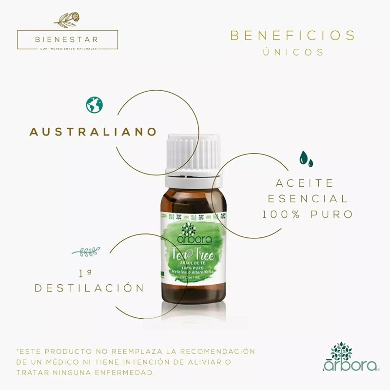 Arbora Kit Aromaterapia Lavanda + Tea Tree 100%puros Y Certificados