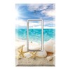 Graphics Wallplates - Seashells Ocean White Sand Beach- Single Rocker/GFCI