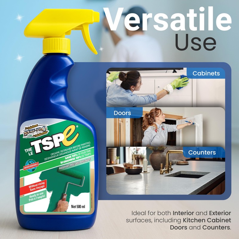 TSPE Cleaner Spray – 500ml Eco-Friendly No-Rinse Degreaser for Walls,