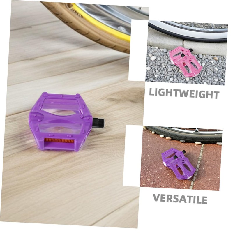 WOONEKY 2 Pairs Bicycle Pedals of Durable Pedals Bright Colors