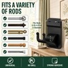 No Drill Curtain Rod Brackets, 8-Pack Adhesive Hooks with Invisible