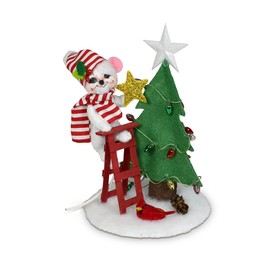 Annalee Jolly Christmas Tree Mouse, 3 inch Collectible Figurine