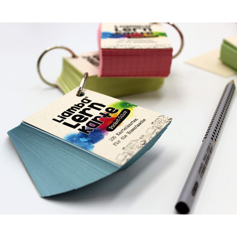 Liamba Pocket Colour Flashcard | 5 x 100 Index Cards