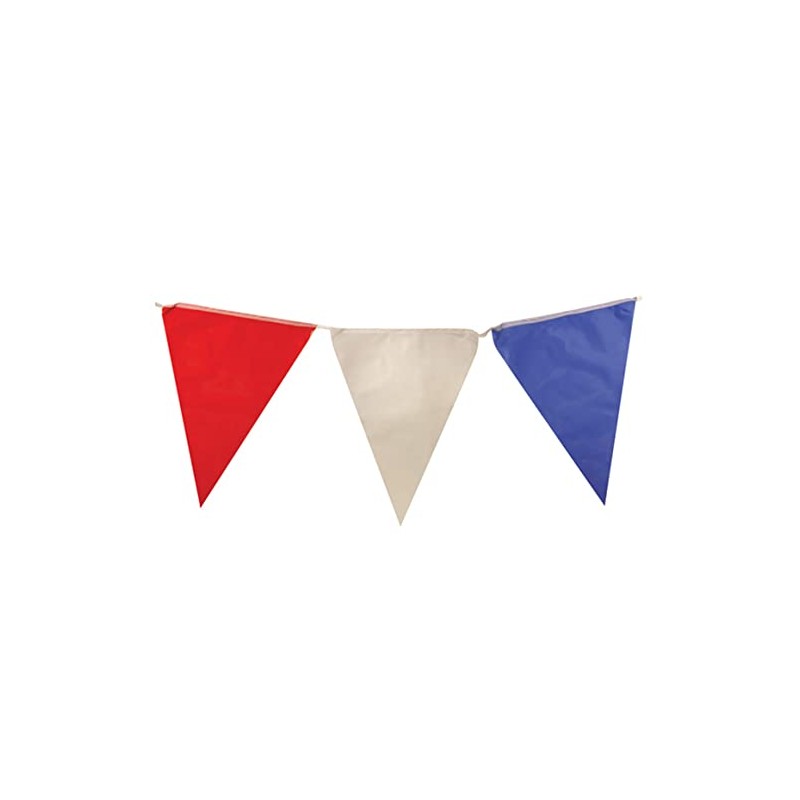 Henbrandt Red White and Blue Triangular Party Bunting 7m Celebration