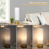 3-Way Dimmable Table Lamp, Touch Control Nightstand Lamp with White