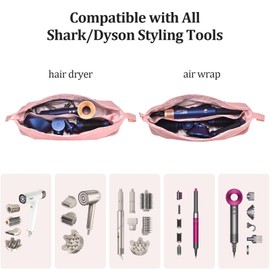 VGR Carrying Case for Shark Flex Style - Hair Tools Travel Bag with Heat Resistant Mat, Curling Iron/Flat Iron Travel Case, Carrying Case for Dyson Airwrap/Shark Flexstyle