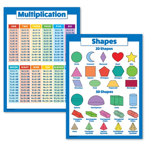 Palace Learning 2 Pack - Multiplication Tables & 3D Shapes